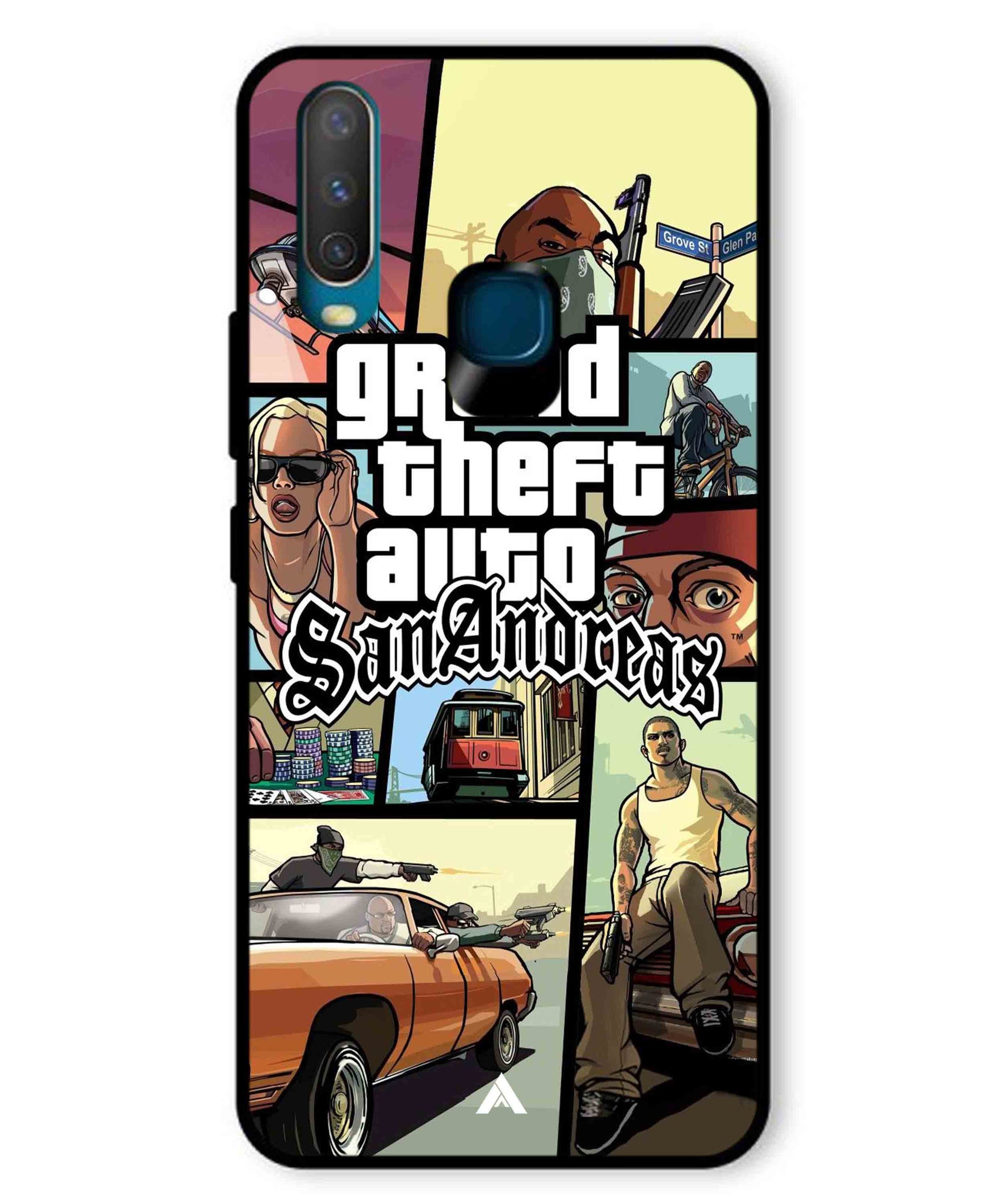 GTA San Andreas Game Metal Back Cover Phone Case for Vivo Y11