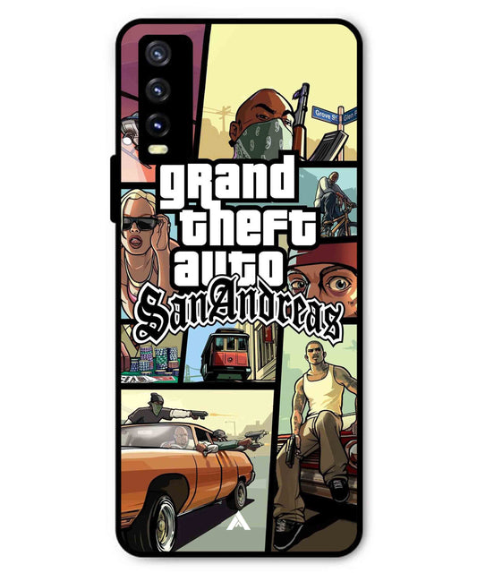 GTA San Andreas Game Metal Back Cover Phone Case for Vivo Y20i