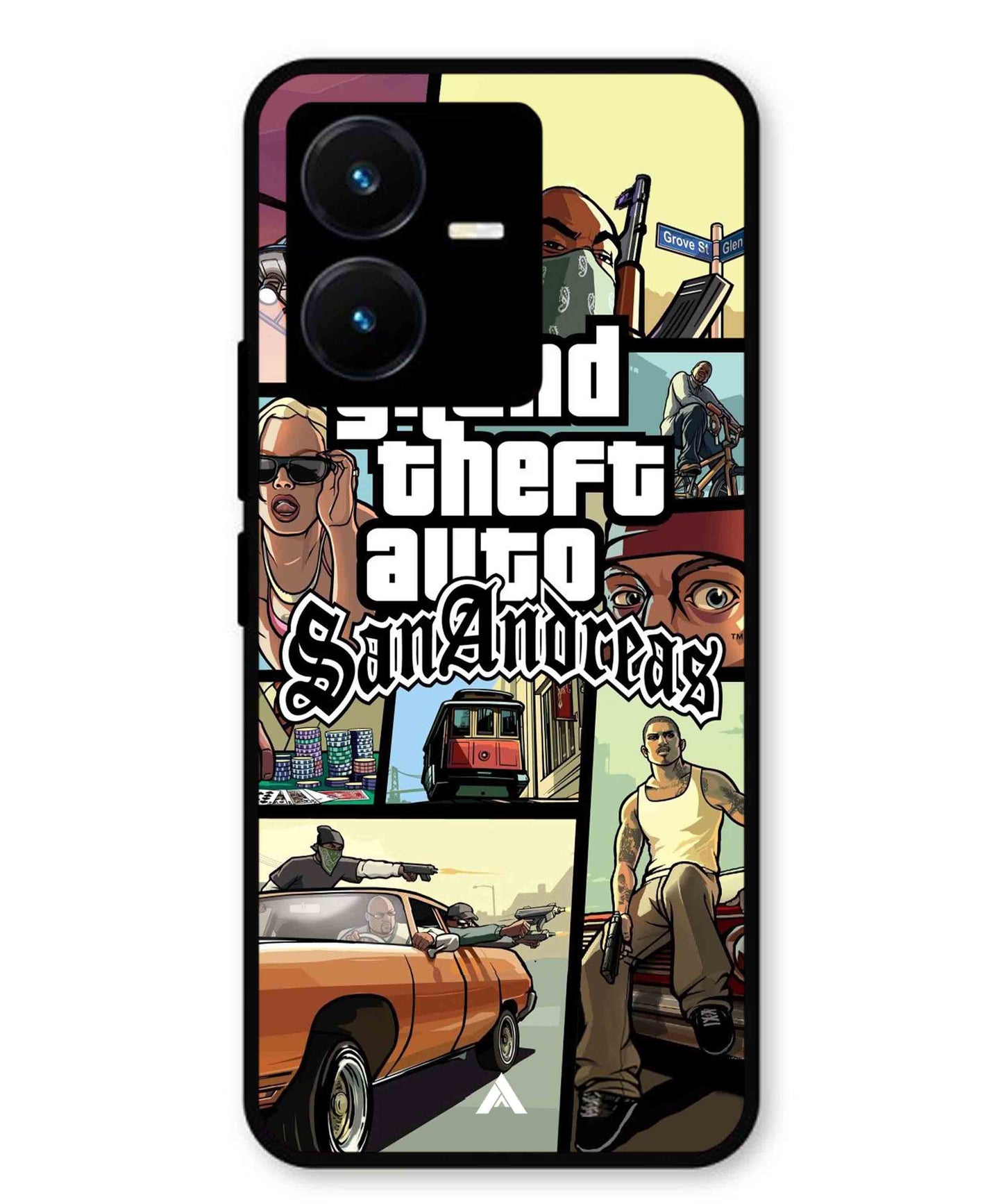 GTA San Andreas Game Metal Back Cover Phone Case for Vivo Y22