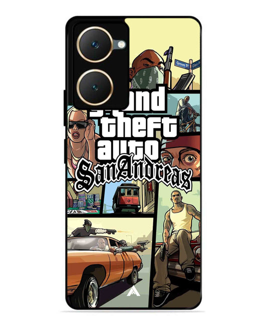 GTA San Andreas Game Metal Back Cover Phone Case for Vivo Y28s
