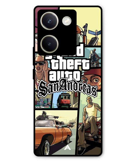 GTA San Andreas Game Metal Back Cover Phone Case for Vivo Y300 Plus