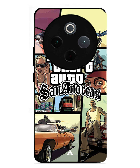 GTA San Andreas Game Metal Back Cover Phone Case for Vivo Y300 Pro