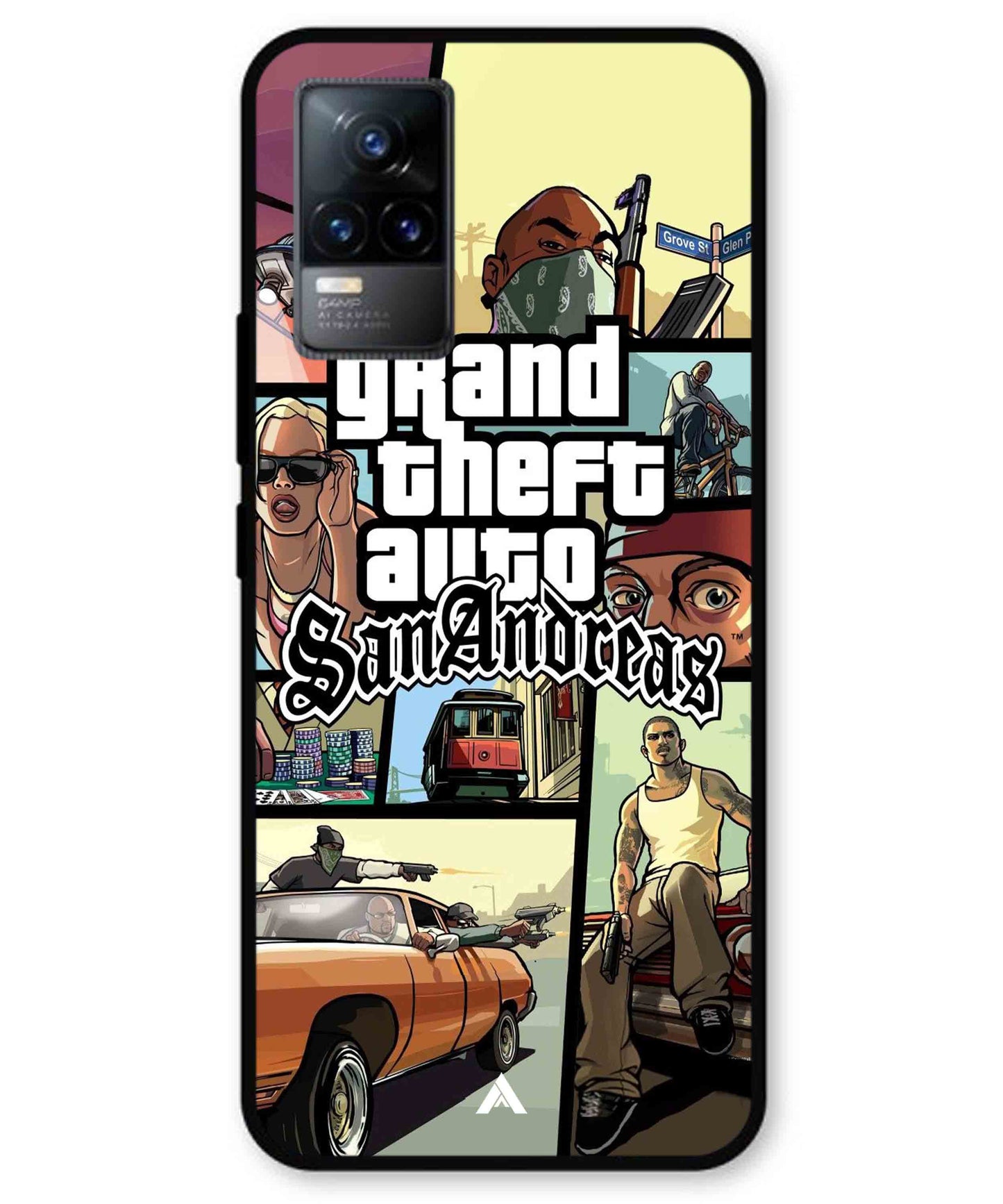 GTA San Andreas Game Metal Back Cover Phone Case for Vivo Y73