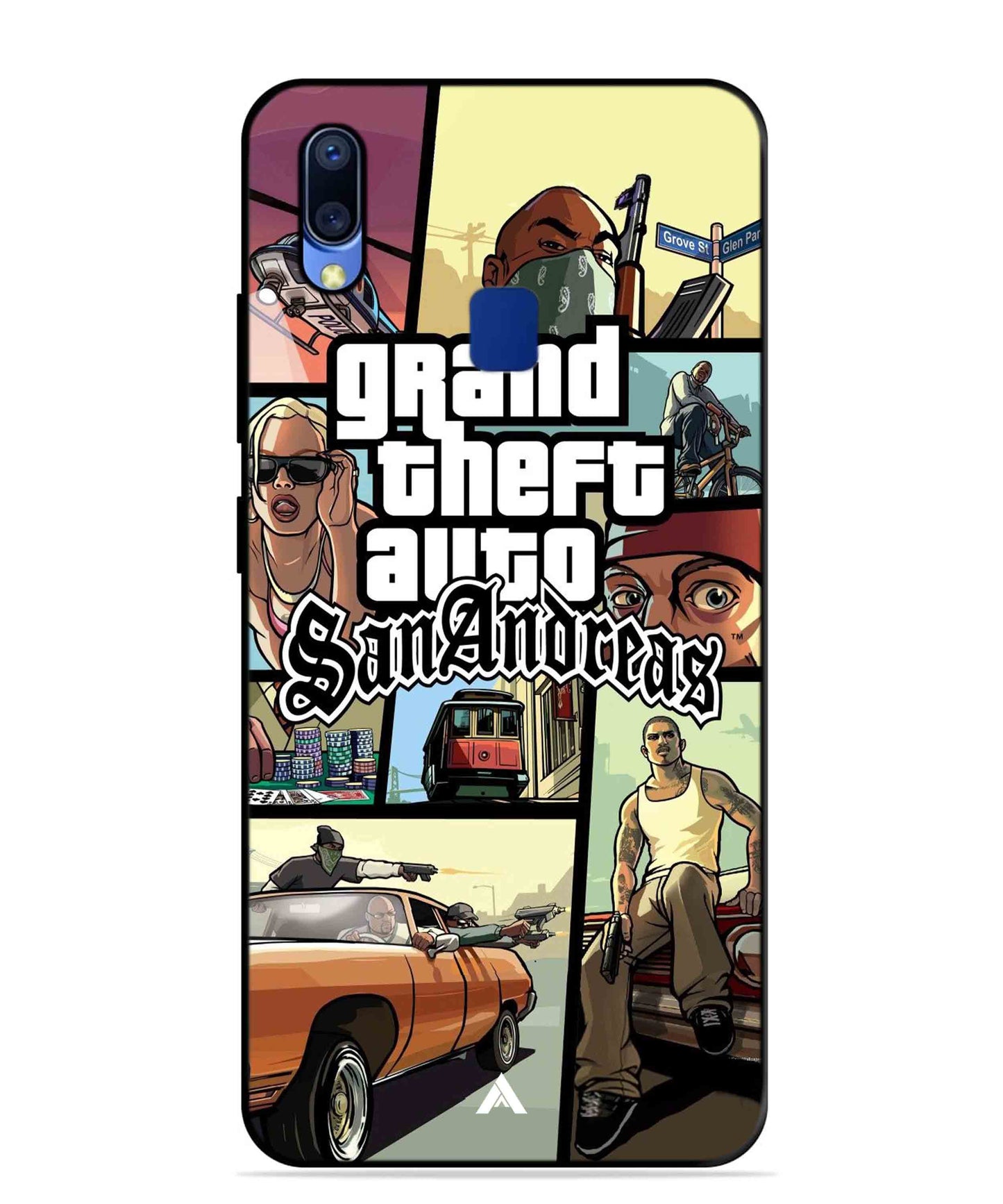GTA San Andreas Game Metal Back Cover Phone Case for Vivo Y95