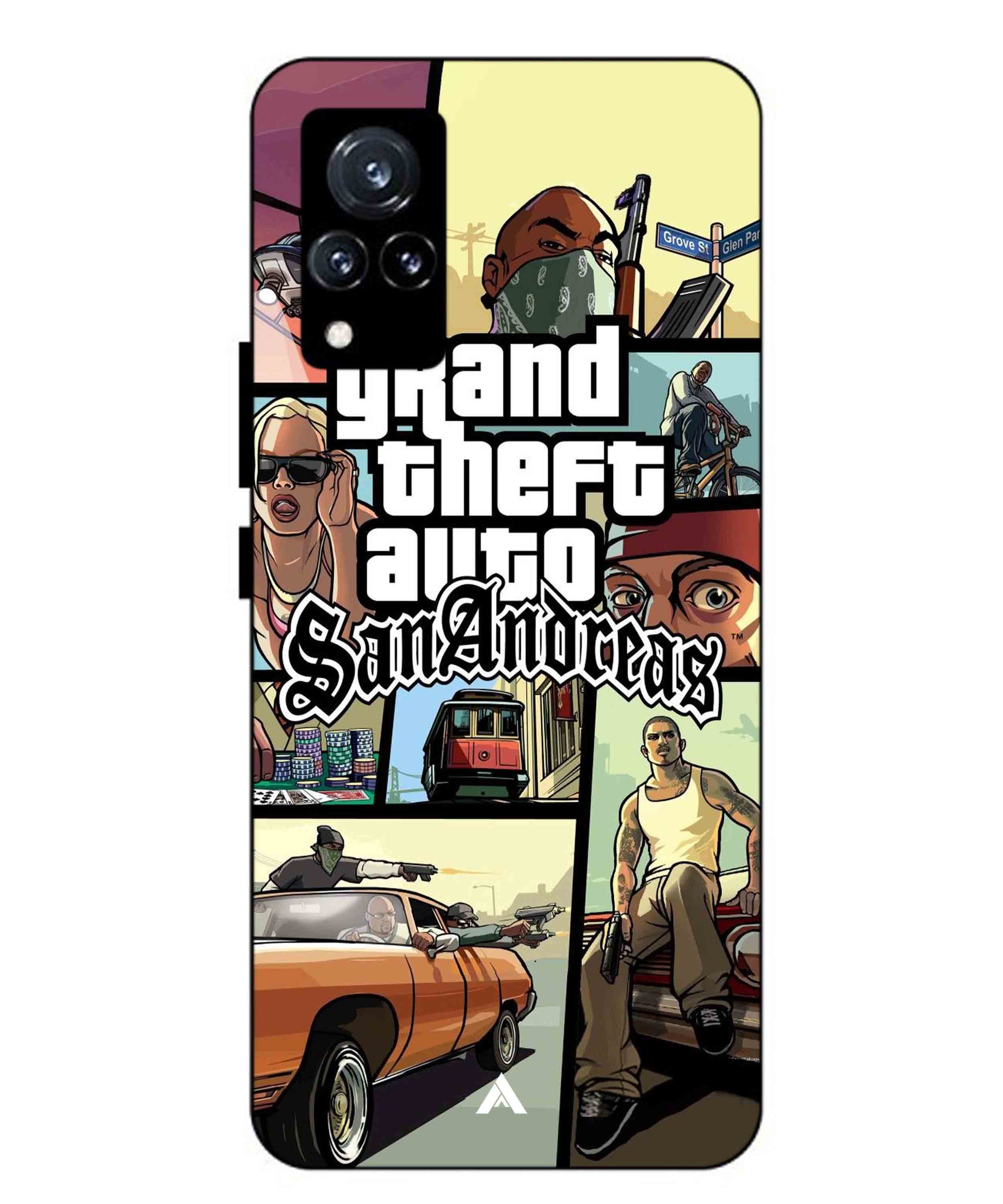 GTA San Andreas Game Metal Back Cover Phone Case for Vivo v21