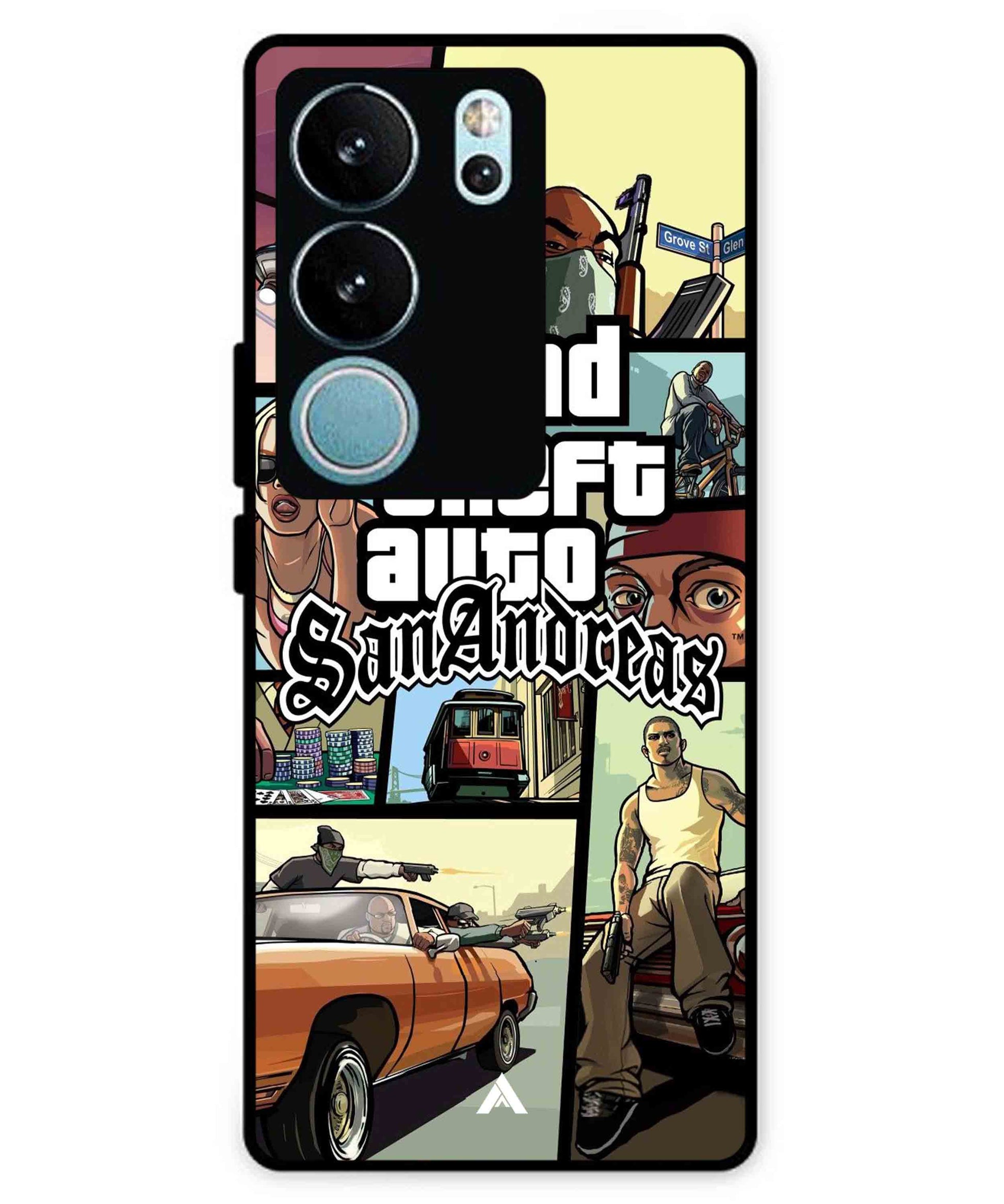 GTA San Andreas Game Metal Back Cover Phone Case for Vivo v29