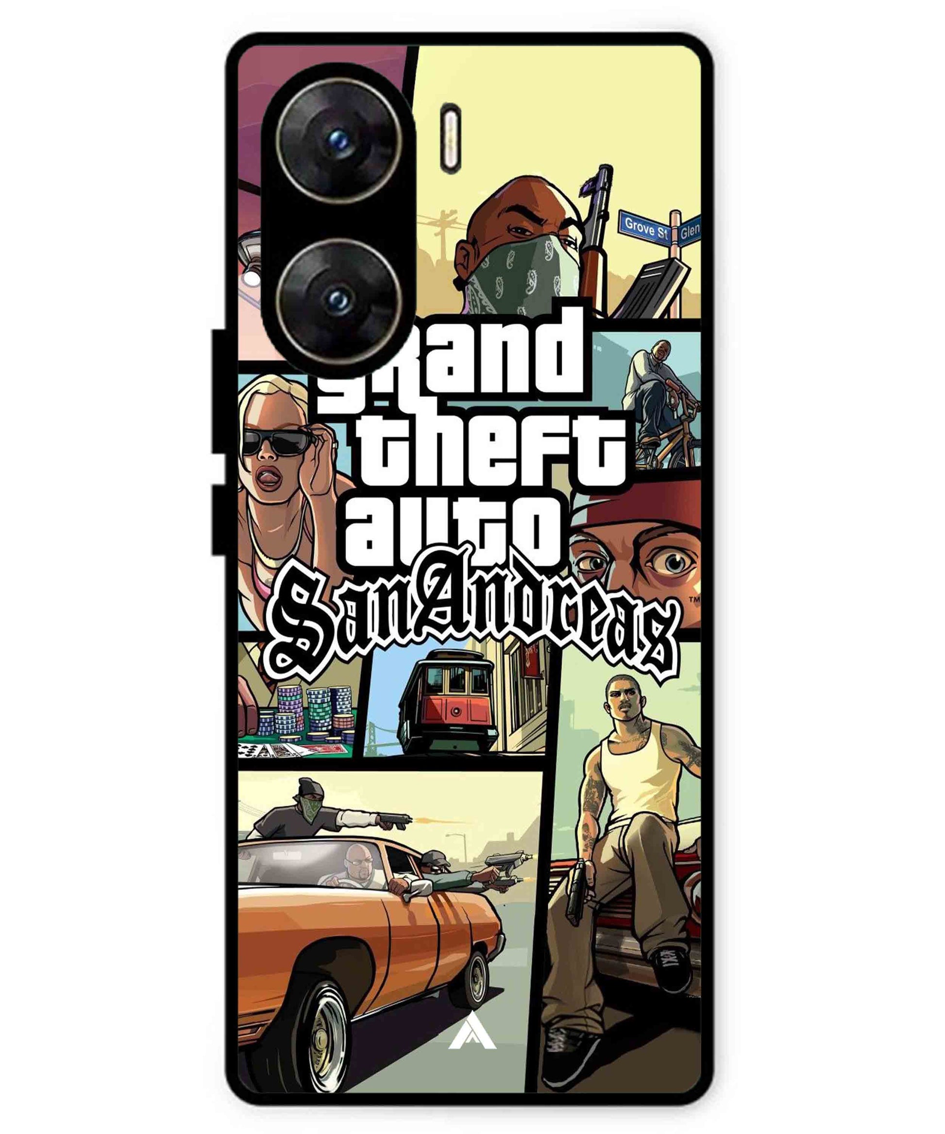 GTA San Andreas Game Metal Back Cover Phone Case for Vivo v29e