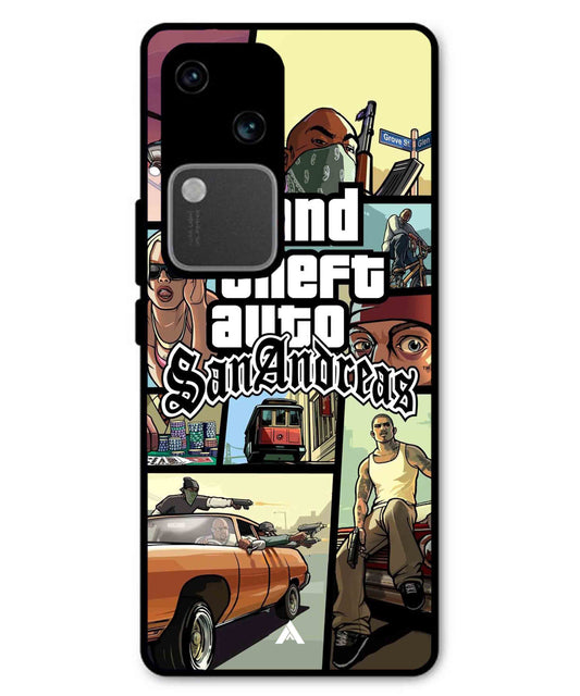 GTA San Andreas Game Metal Back Cover Phone Case for Vivo v30