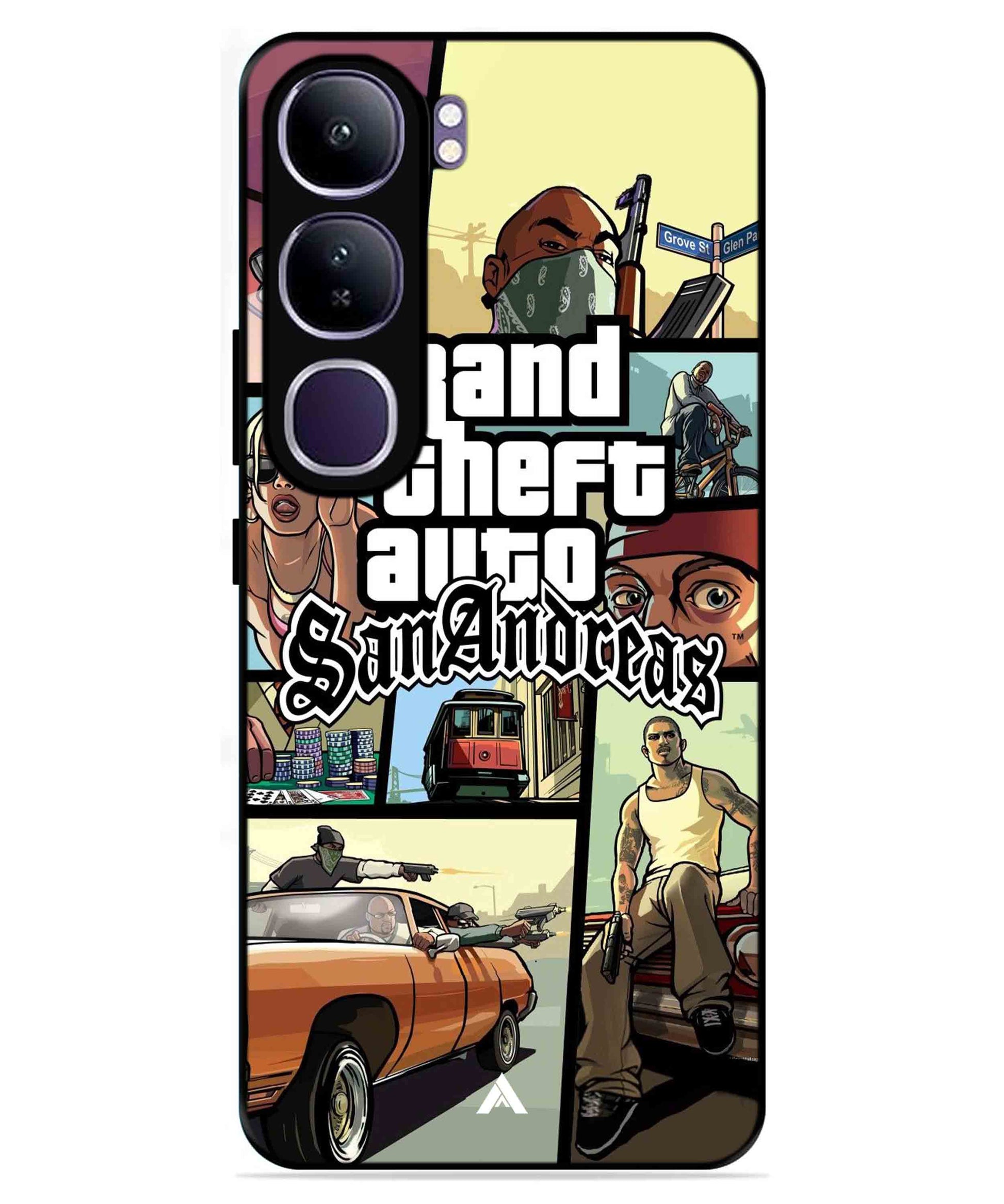 GTA San Andreas Game Metal Back Cover Phone Case for Vivo v40 Lite