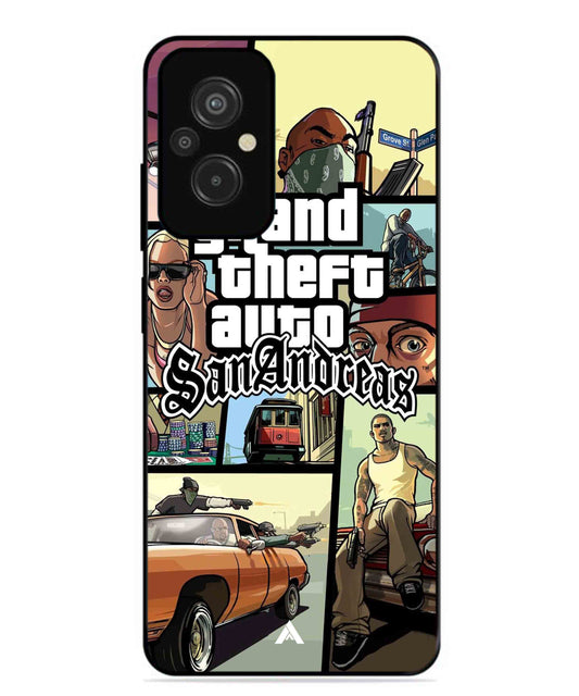 GTA San Andreas Game Metal Back Cover Phone Case for Xiaomi Redmi 11 Prime 4G