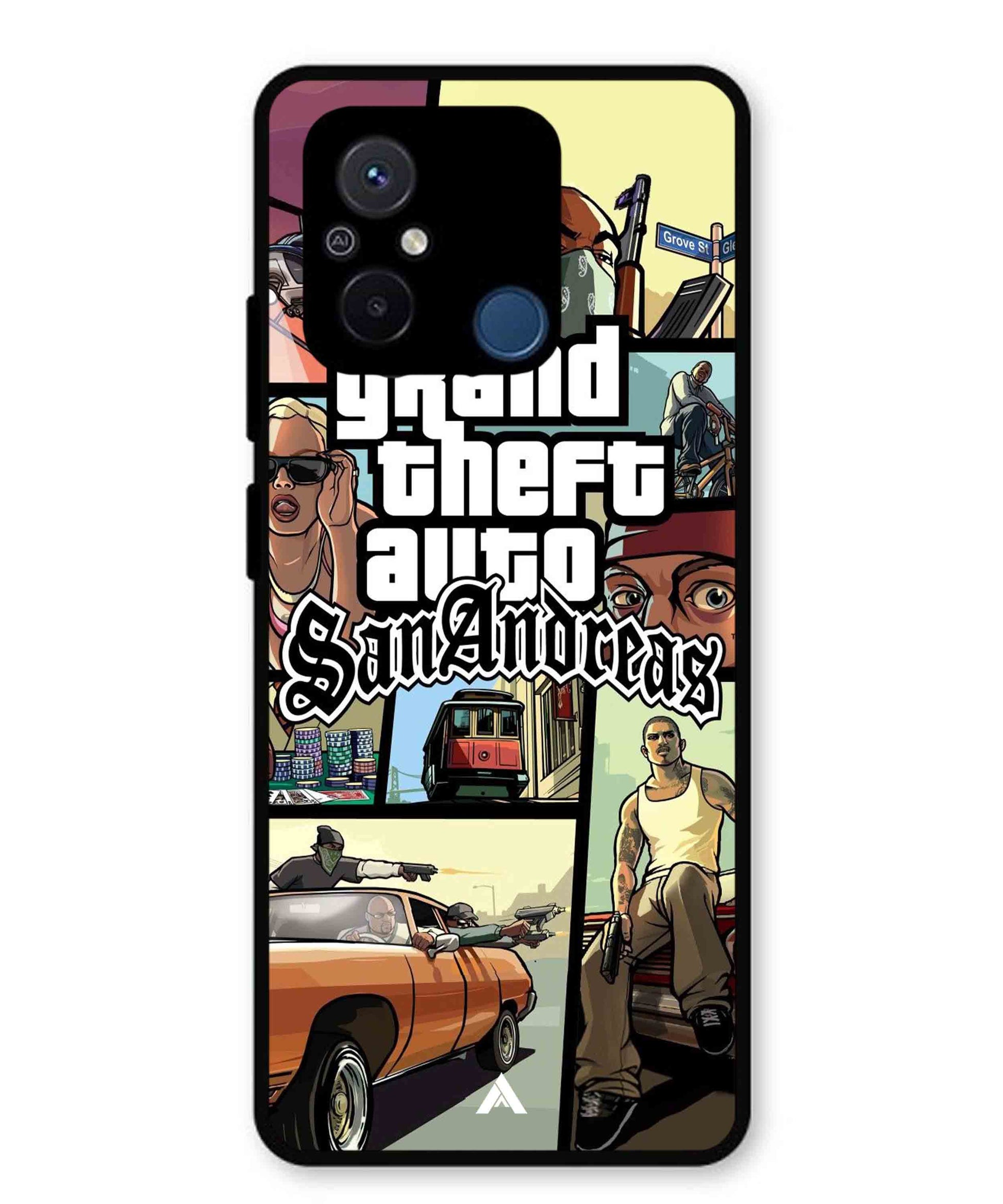 GTA San Andreas Game Metal Back Cover Phone Case for Xiaomi Redmi 12C