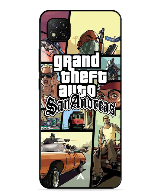 GTA San Andreas Game Metal Back Cover Phone Case for Xiaomi Redmi 9