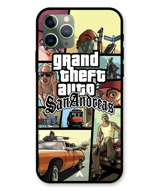 GTA San Andreas Game Metal Back Cover Phone Case for iPhone 11 Pro