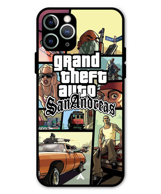 GTA San Andreas Game Metal Back Cover Phone Case for iPhone 11 Pro Max