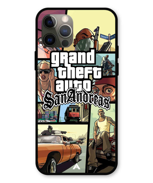GTA San Andreas Game Metal Back Cover Phone Case for iPhone 12 Pro