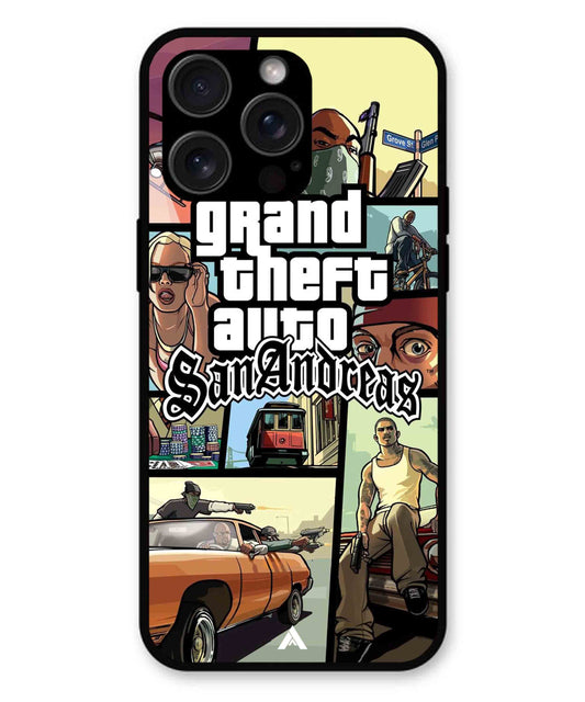 GTA San Andreas Game Metal Back Cover Phone Case for iPhone 13 Pro Max