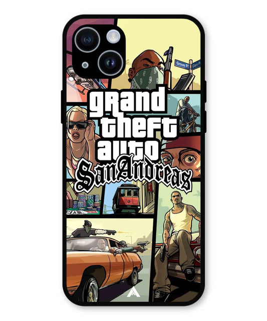 GTA San Andreas Game Metal Back Cover Phone Case for iPhone 14 Plus