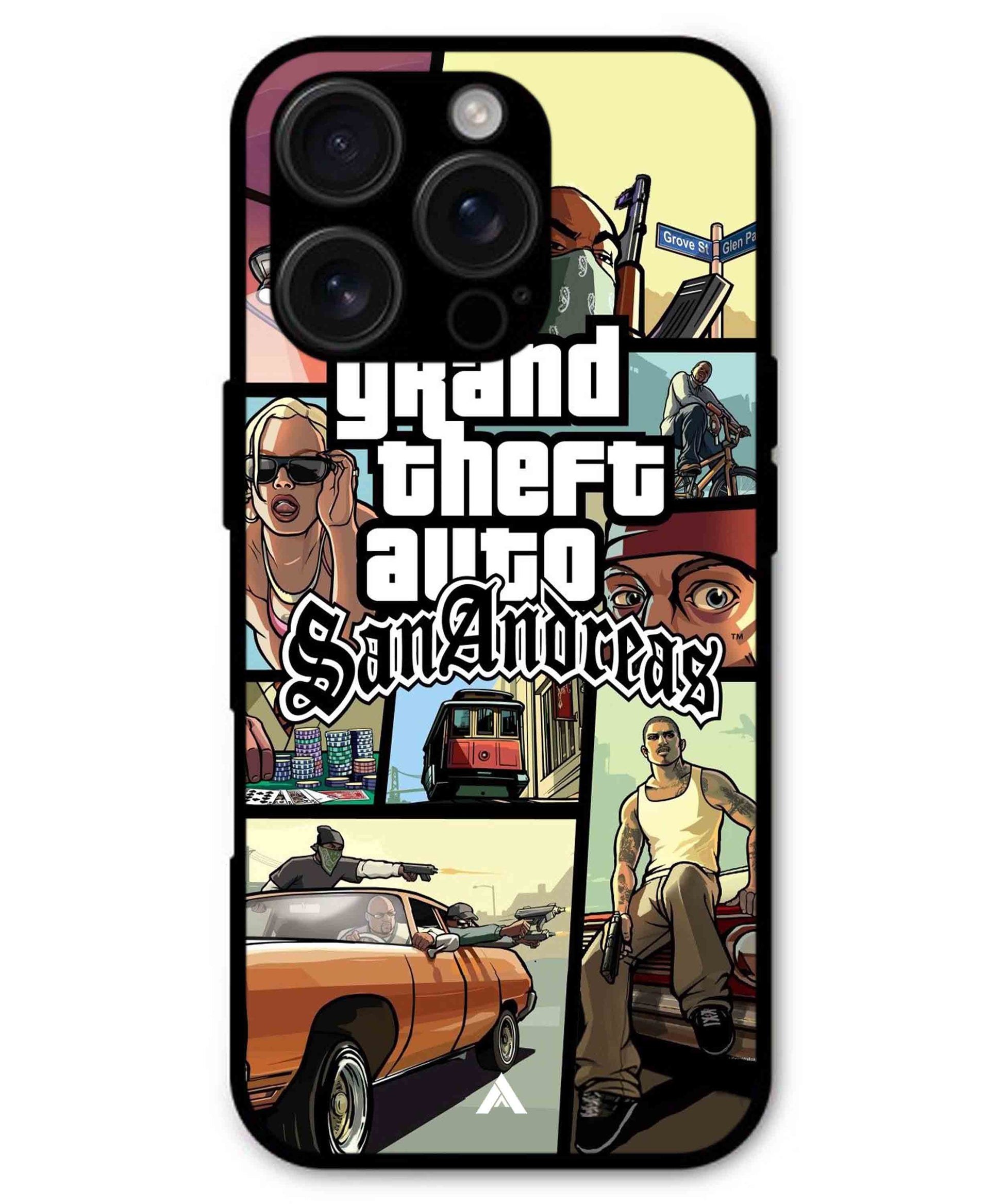 GTA San Andreas Game Metal Back Cover Phone Case for iPhone 16 ProMax