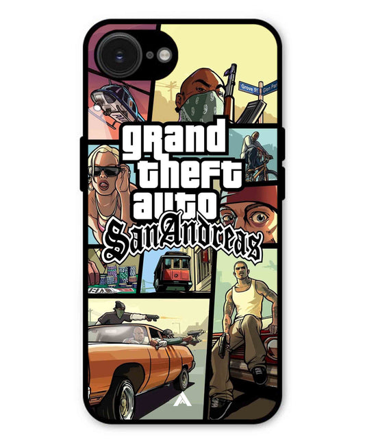 GTA San Andreas Game Metal Back Cover Phone Case for iPhone 16e