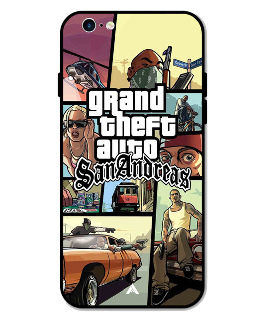 GTA San Andreas Game Metal Back Cover Phone Case for iPhone 6s