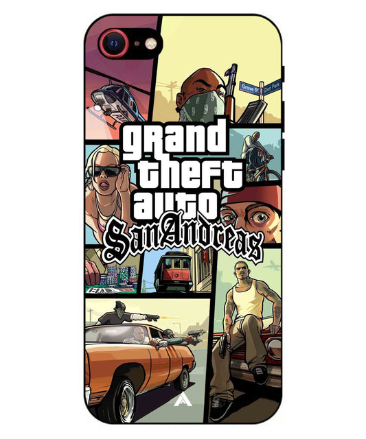 GTA San Andreas Game Metal Back Cover Phone Case for iPhone 7