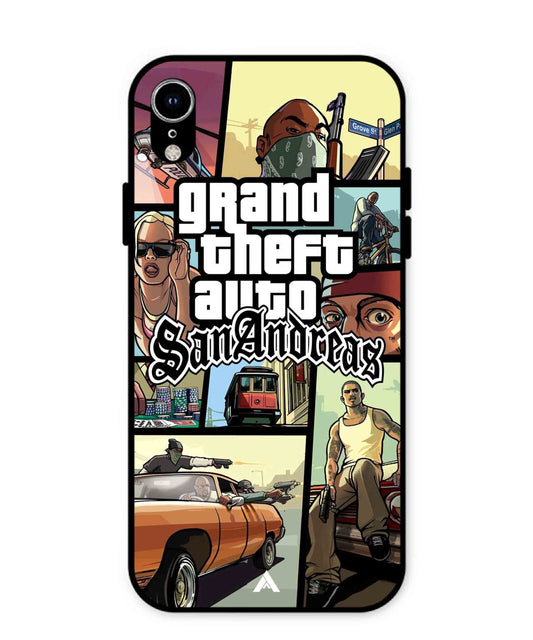 GTA San Andreas Game Metal Back Cover Phone Case for iPhone Xr