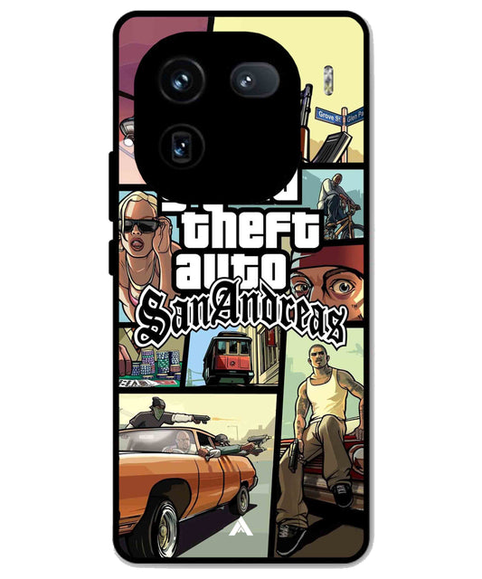 GTA San Andreas Game Metal Back Cover Phone Case for iQOO 12