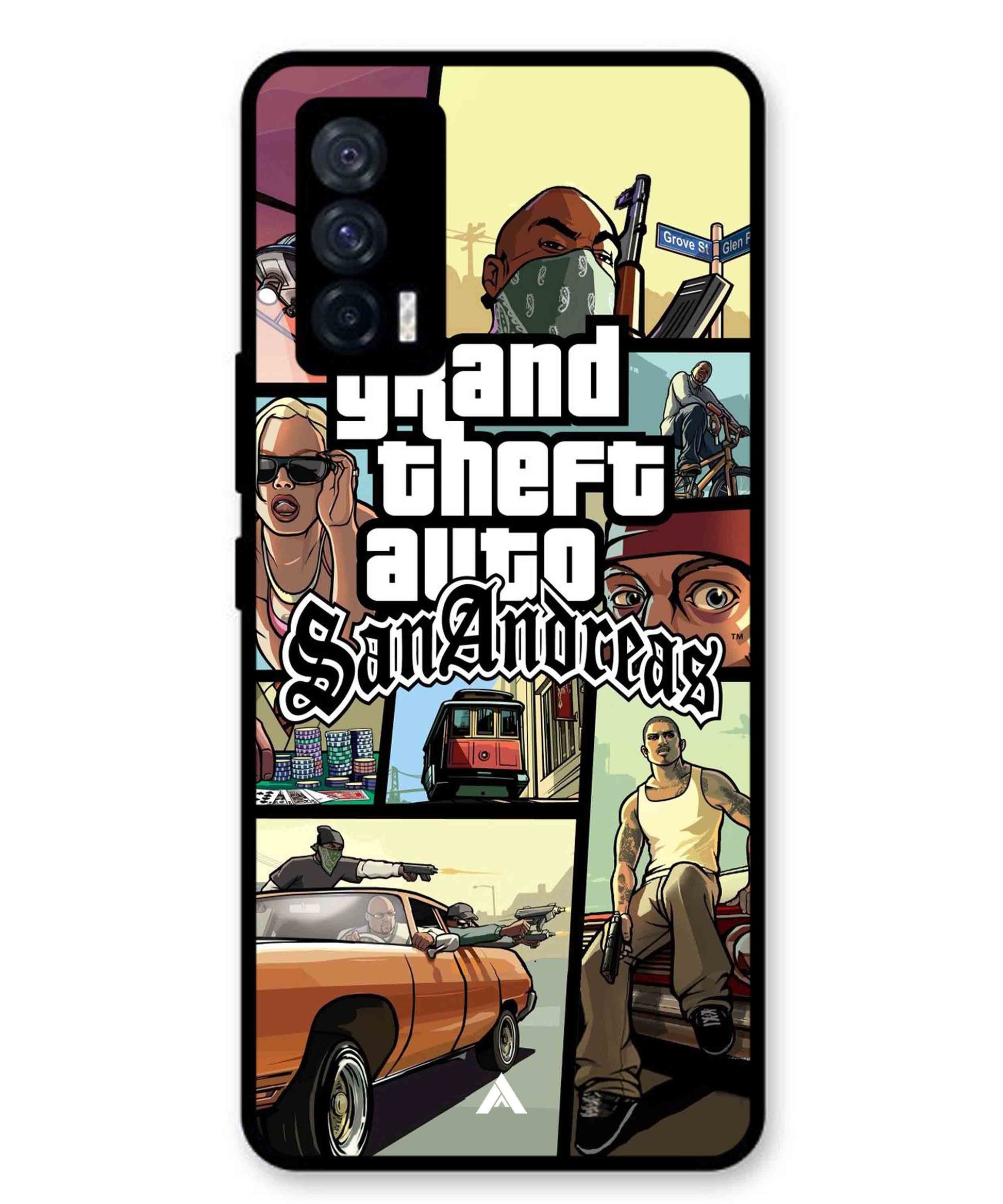 GTA San Andreas Game Metal Back Cover Phone Case for iQOO 7
