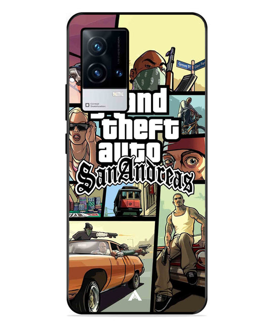 GTA San Andreas Game Metal Back Cover Phone Case for iQOO 8