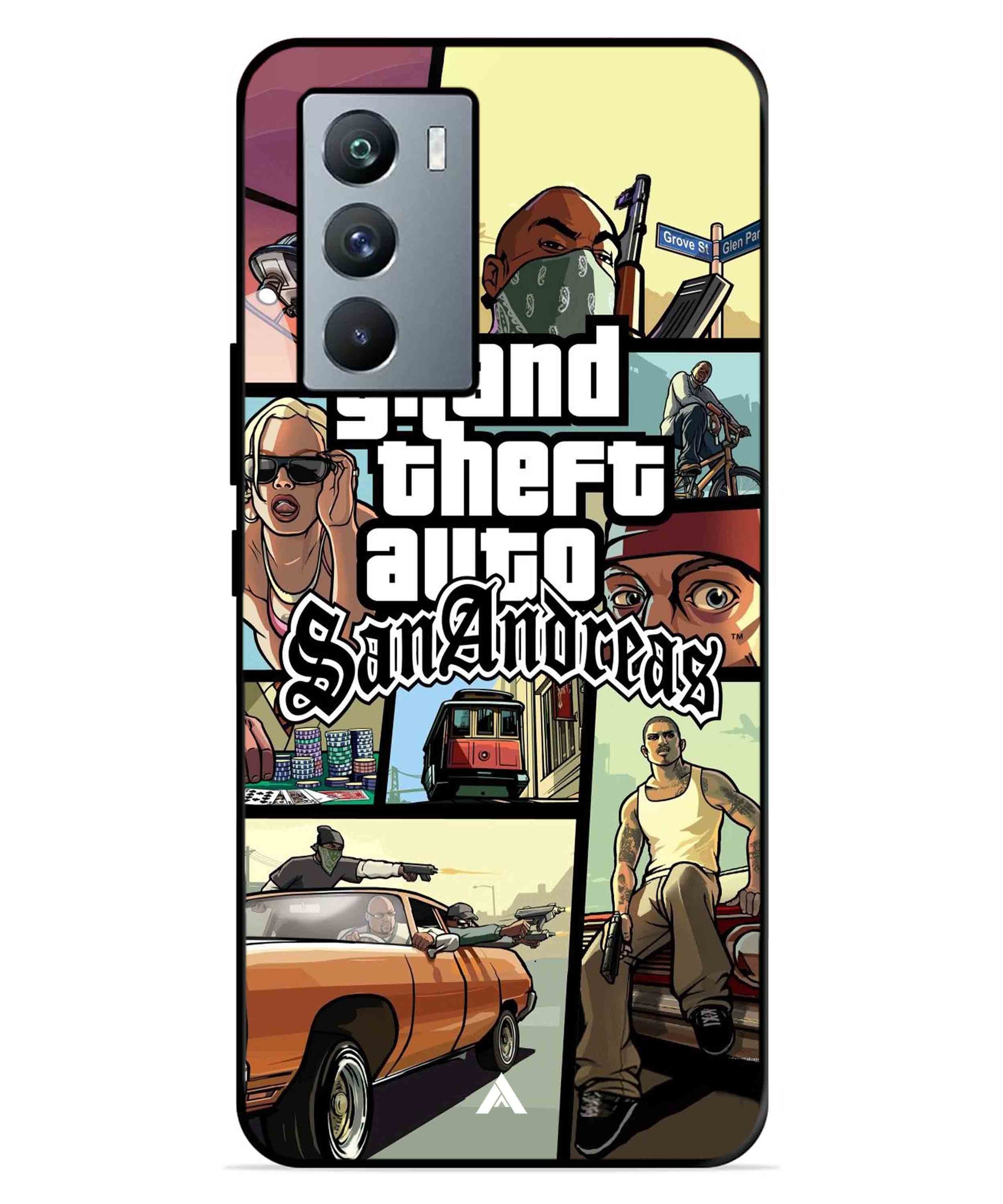 GTA San Andreas Game Metal Back Cover Phone Case for iQOO 9 SE