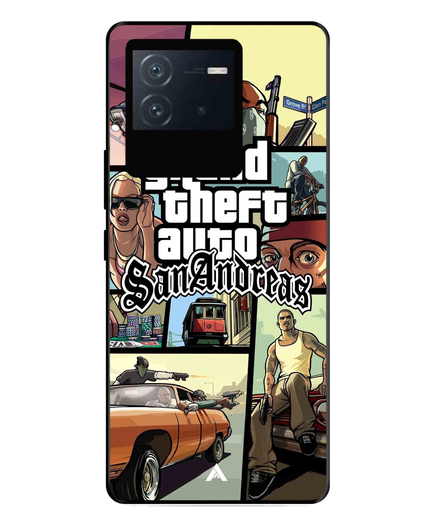 GTA San Andreas Game Metal Back Cover Phone Case for iQOO Neo 6