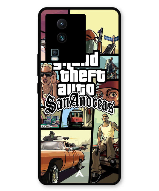 GTA San Andreas Game Metal Back Cover Phone Case for iQOO Neo 7