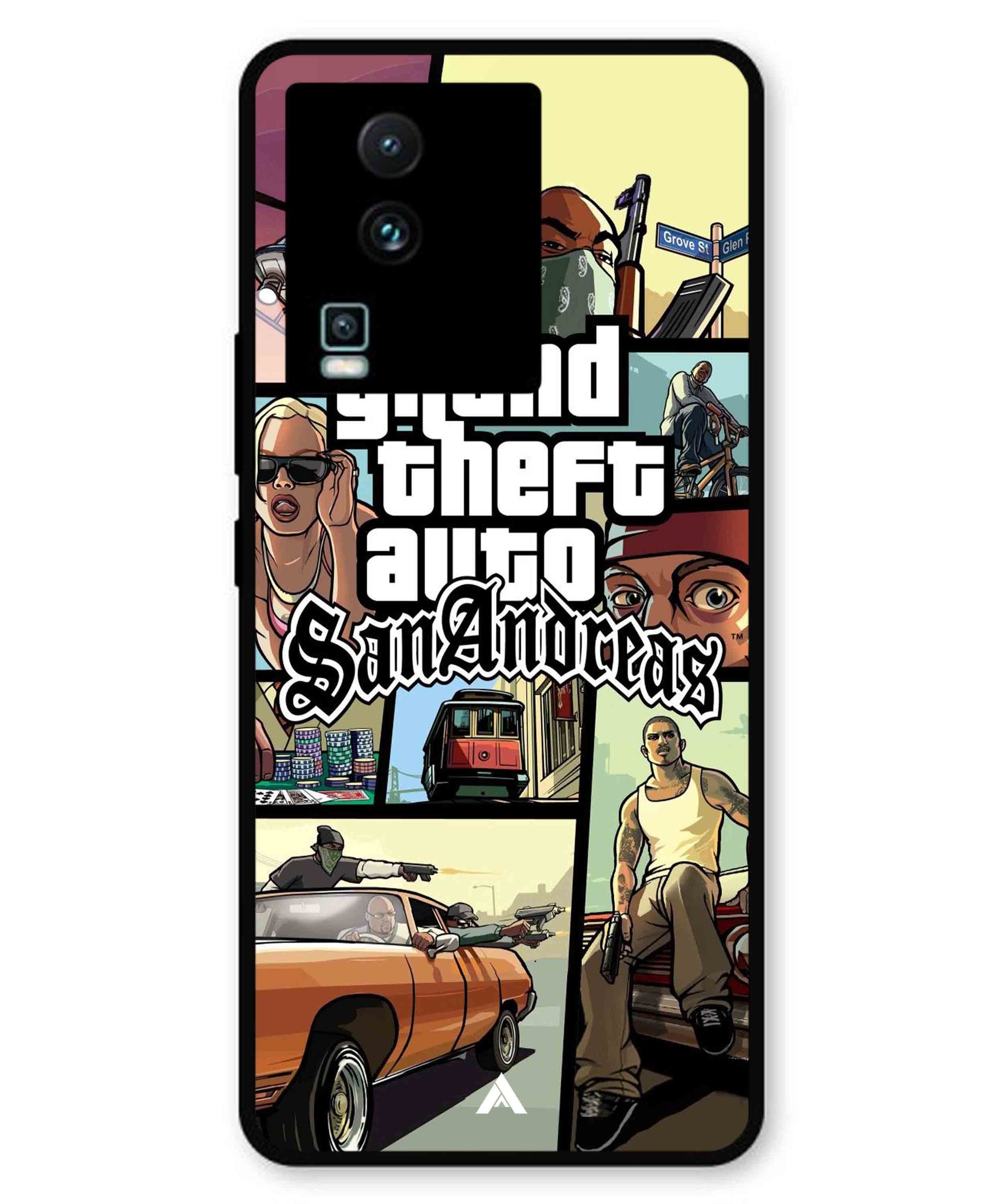 GTA San Andreas Game Metal Back Cover Phone Case for iQOO Neo 7 Pro