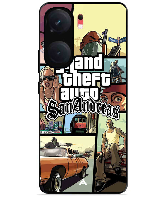 GTA San Andreas Game Metal Back Cover Phone Case for iQOO Neo 9 Pro