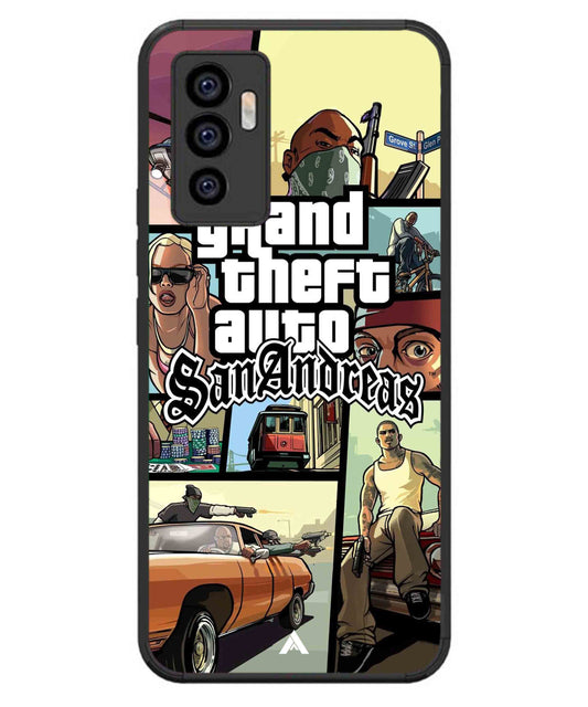 GTA San Andreas Game Metal Back Cover Phone Case for iQOO Z6