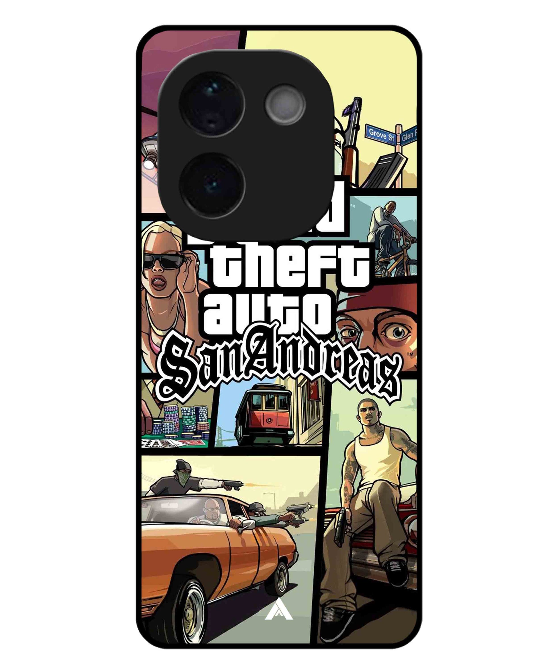 GTA San Andreas Game Metal Back Cover Phone Case for iQOO Z9s Pro