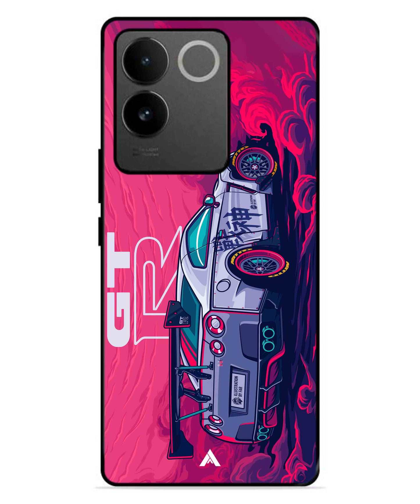 GTR Car Metal Back Cover Phone Case for IQOO Z7 Pro