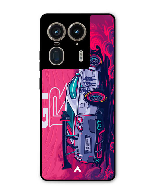 GTR Car Metal Back Cover Phone Case for Moto Edge 50 Ultra