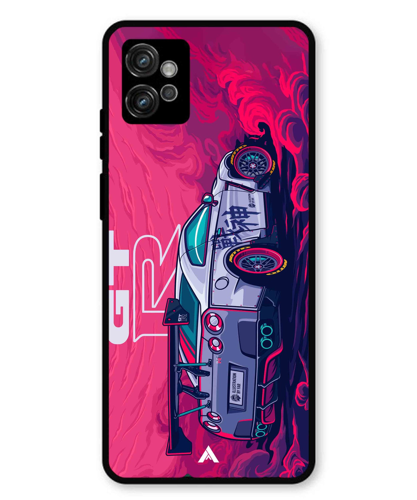 GTR Car Metal Back Cover Phone Case for Moto G32
