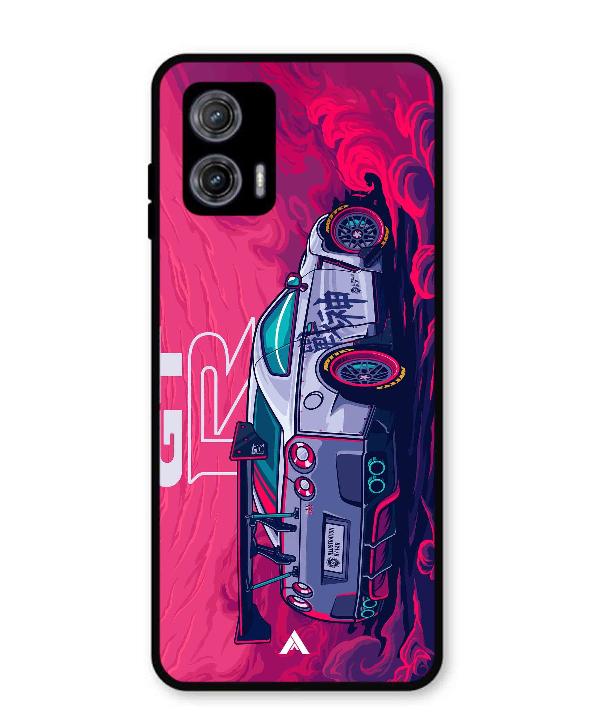 GTR Car Metal Back Cover Phone Case for Moto G73