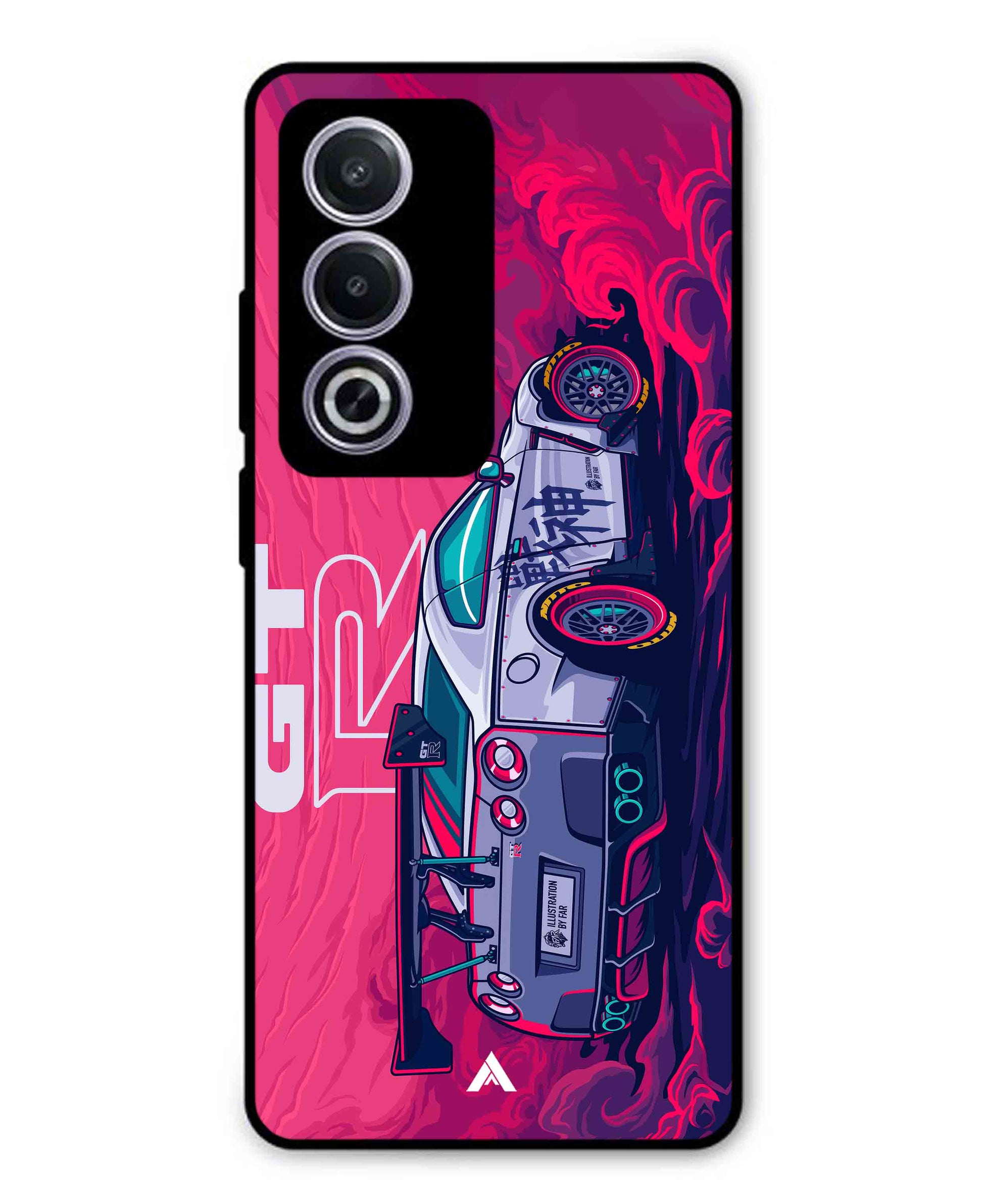 GTR Car Metal Back Cover Phone Case for Oppo A3 Pro