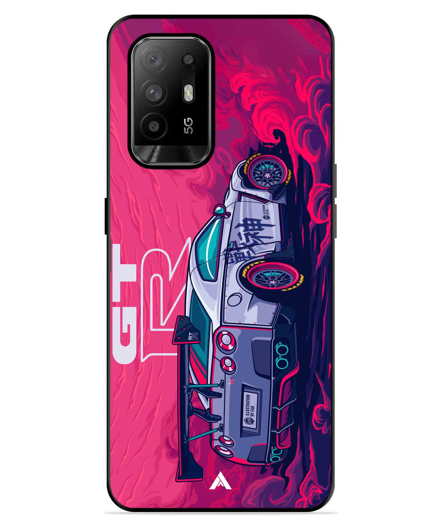 GTR Car Metal Back Cover Phone Case for Oppo F19 Pro Plus