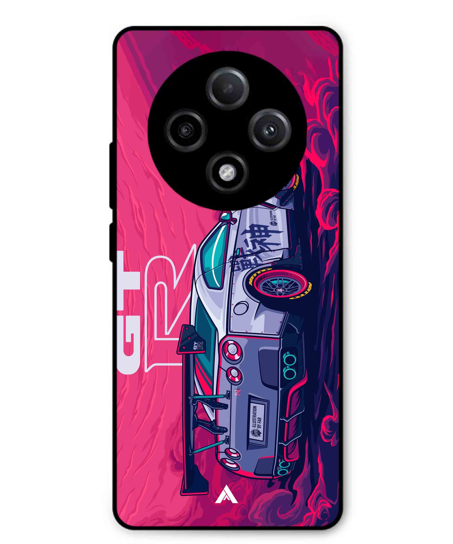 GTR Car Metal Back Cover Phone Case for Oppo F27 Pro Plus