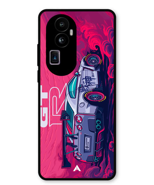 GTR Car Metal Back Cover Phone Case for Oppo Reno 10 Pro Plus
