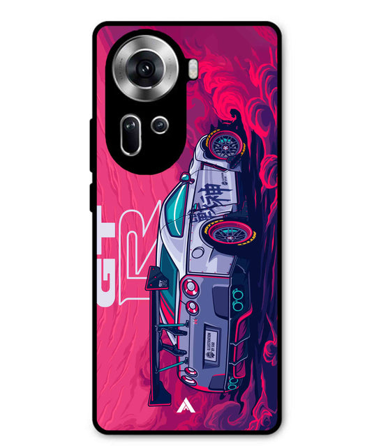 GTR Car Metal Back Cover Phone Case for Oppo Reno 11