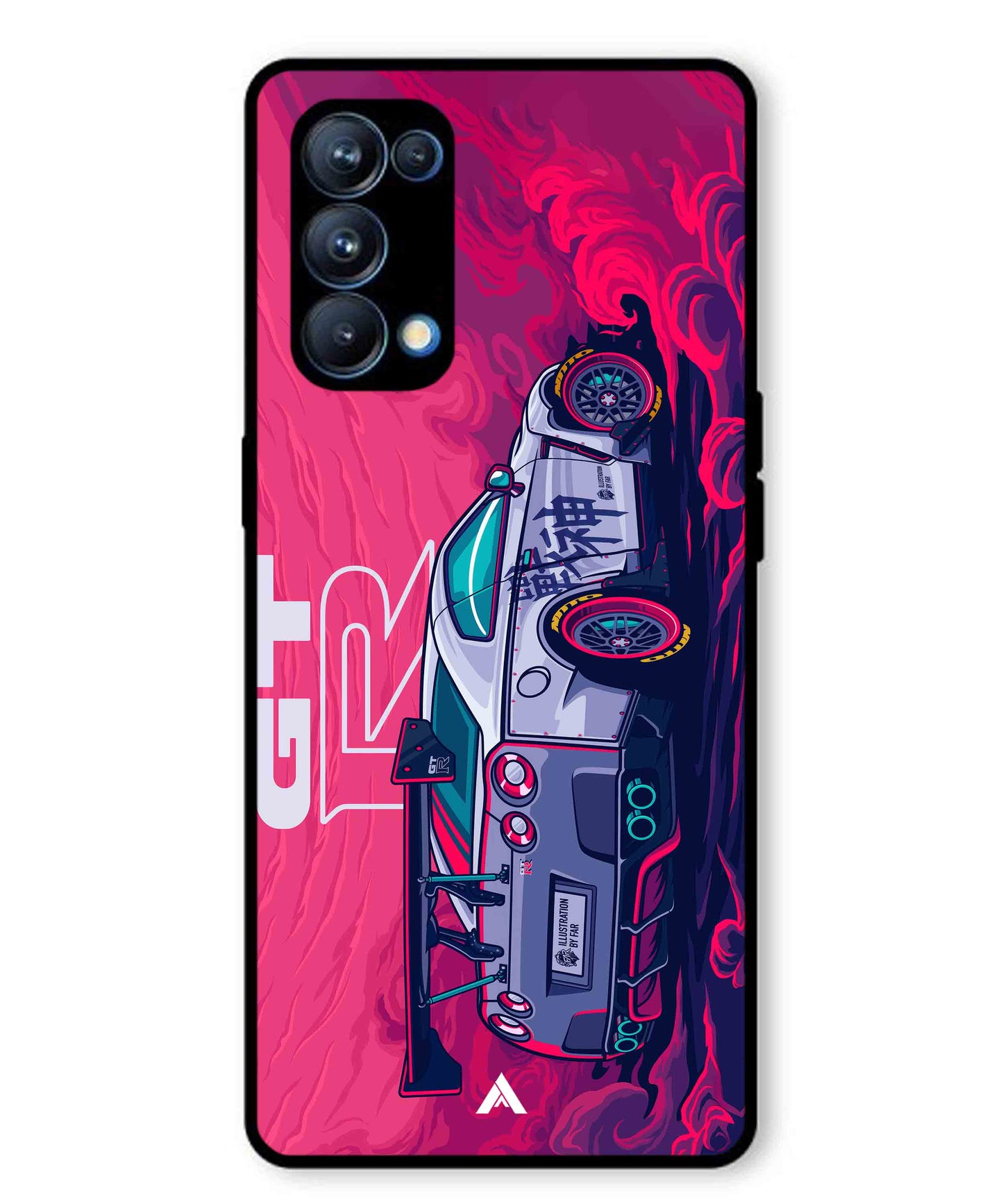 GTR Car Metal Back Cover Phone Case for Oppo Reno 5 Pro