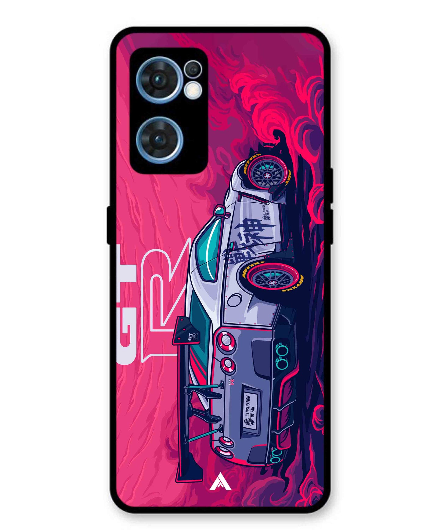 GTR Car Metal Back Cover Phone Case for Oppo Reno 7 4G