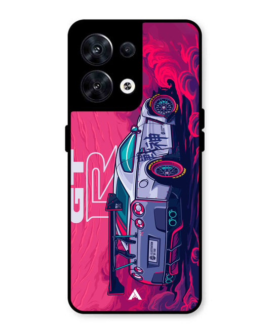 GTR Car Metal Back Cover Phone Case for Oppo Reno 8