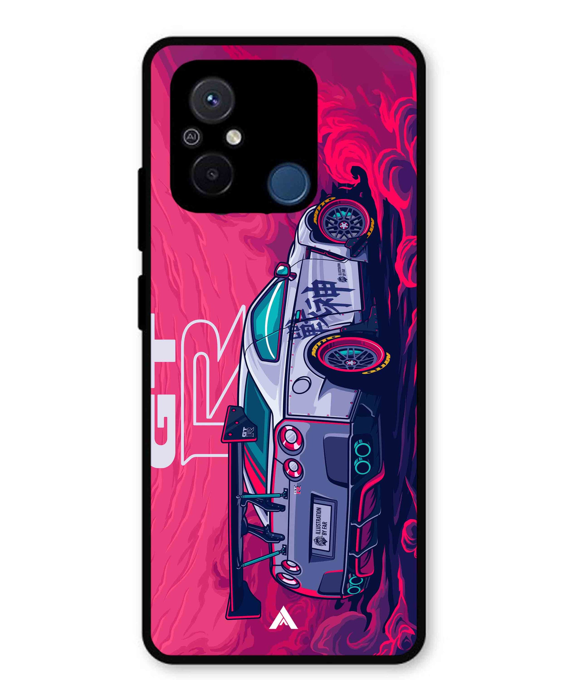 GTR Car Metal Back Cover Phone Case for Poco C55
