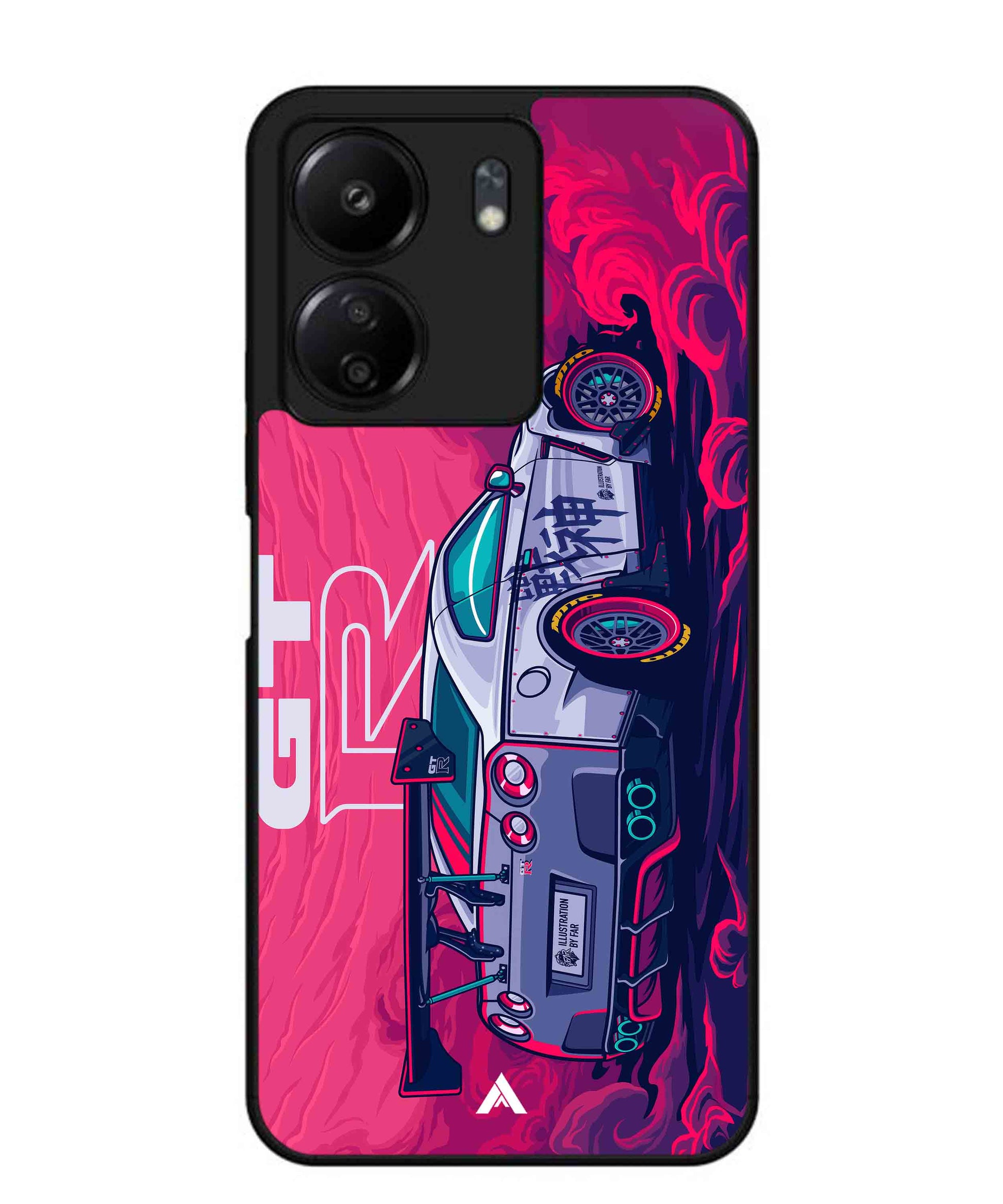 GTR Car Metal Back Cover Phone Case for Poco C65